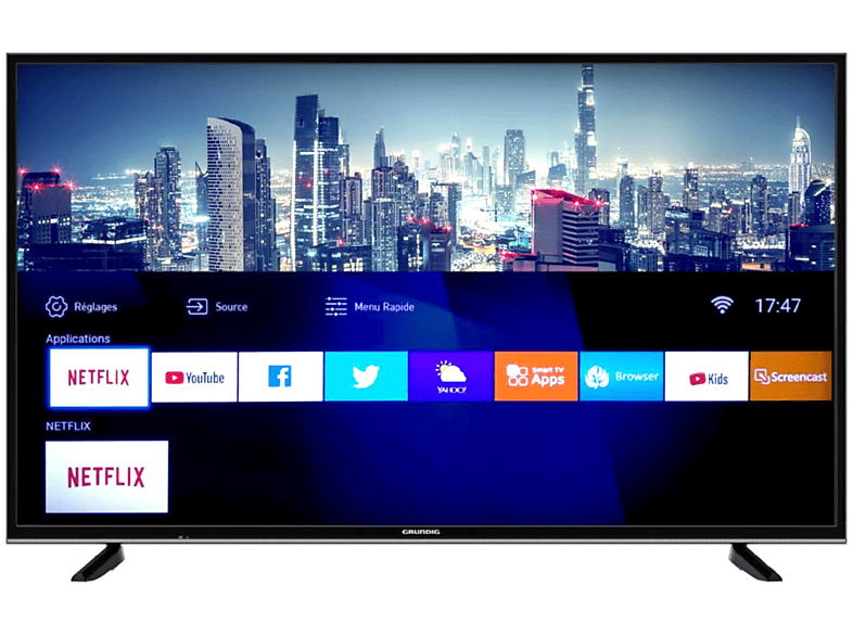 Tv Led 55 grundig 55gdu7500b uhd 4k quad core smart dvbt2 hdr dolby digital live share negro 139 cm 55“ ultra televisor 7500b 1100hz