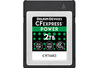 DELKIN Power 1730MB/S Typ B - CFexpress-Carte mémoire  (2 TB, 1730 MB/s, Noir)