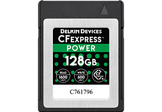 DELKIN Power 1600MB/S Typ B - CFexpress-Carte mémoire  (128 GB, 1600 MB/s, Noir)
