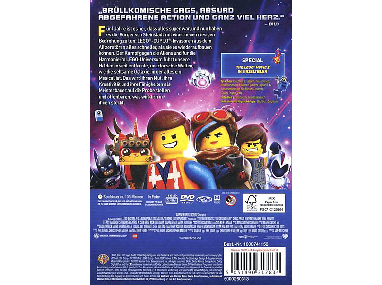 Thumbnail - The Lego Movie 2 DVD