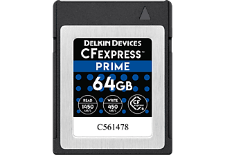 DELKIN Prime 1450 MB/S Typ B - CFexpress-Speicherkarte  (64 GB, 1450 MB/s, Schwarz)