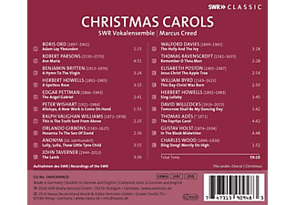Marcus/swr Vokalensemble Creed - Christmas Carols  - (CD)