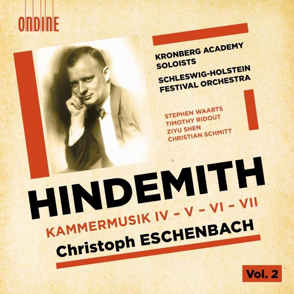 Albumcover: Foto eines Mannes, Text "HINDEMITH", "KAMMERMUSIK", "Vol. 2".
