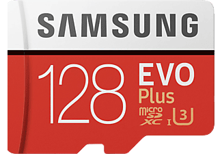 SAMSUNG EVO Plus - Micro-SDXC-Cartes mémoire  (128 GB, 100 MB/s, Rouge)