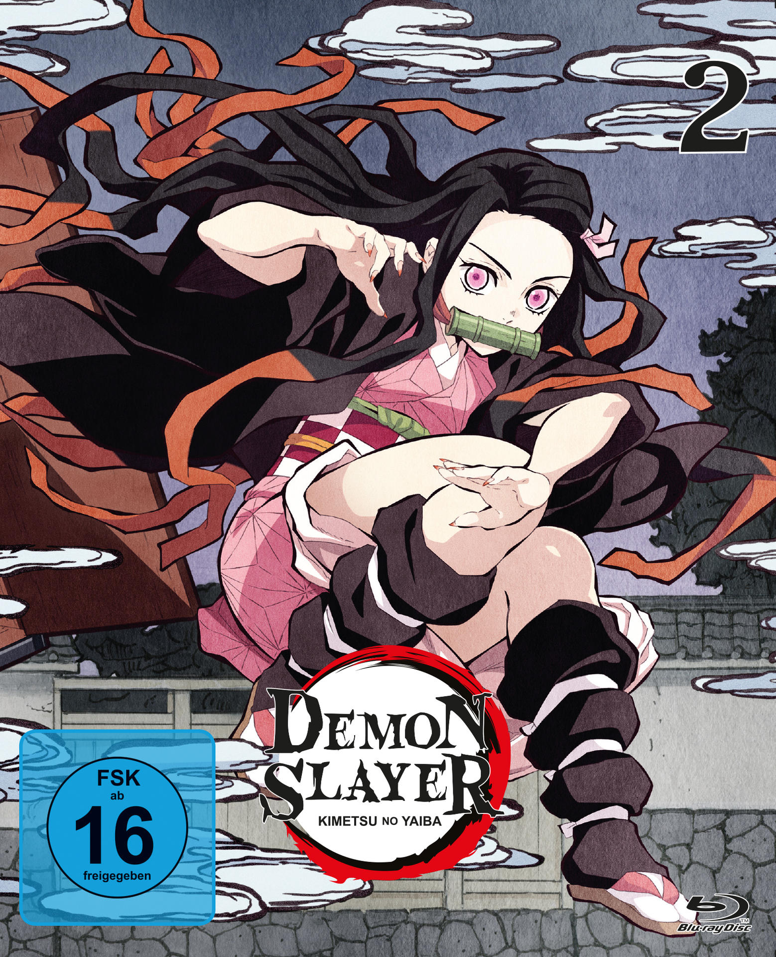 Demon Slayer DVD-Cover mit Anime-Mädchen, japanischem Text und einer Altersfreigabe.