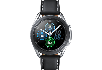 SAMSUNG Galaxy Watch3 BT (45 mm) - Smartwatch (Larghezza: 22 mm, Pelle, Argento)