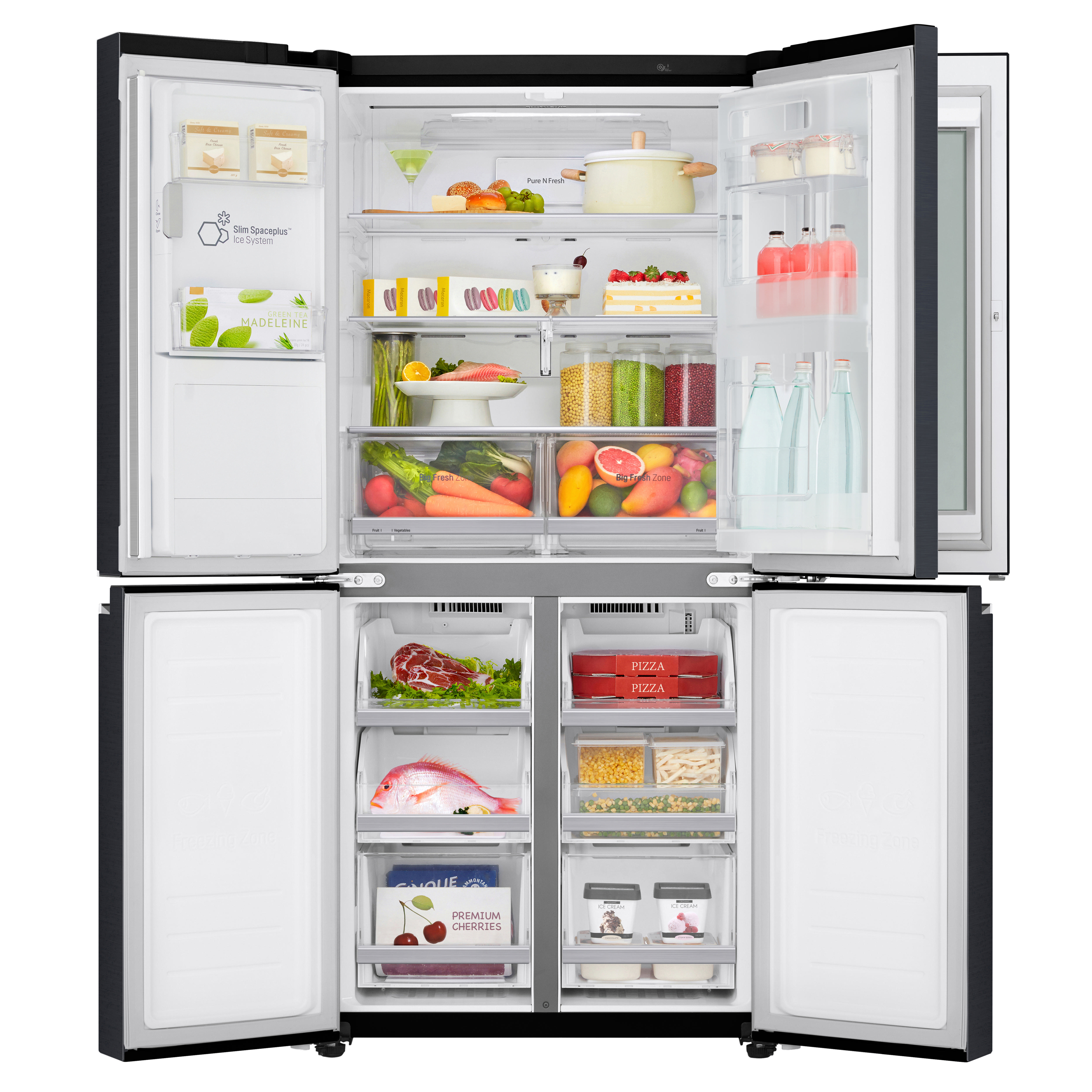 LG GMX844MCKV French Door Kühlgefrierkombination (508 l, F, 1787 mm hoch, Matt Black Stainless)