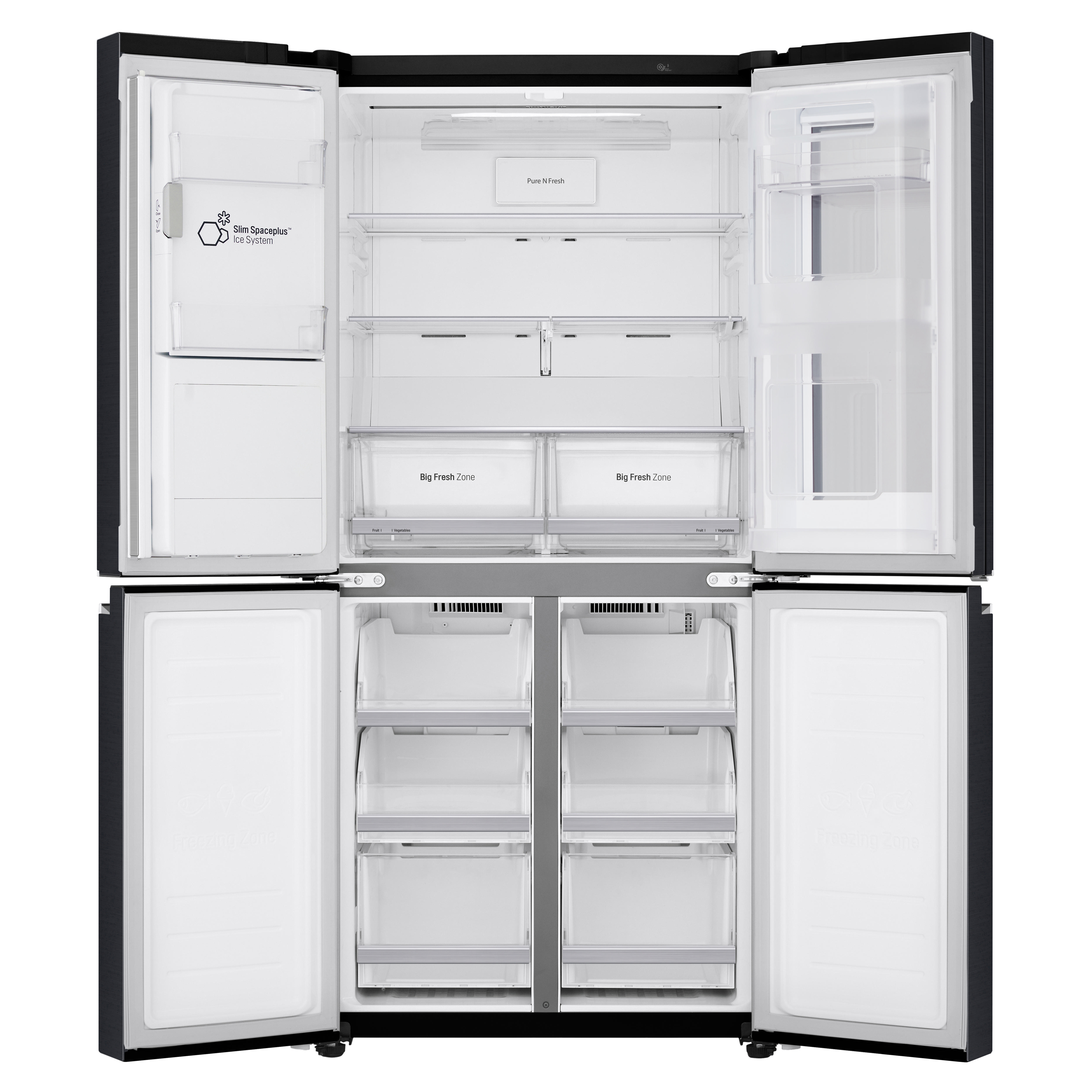 LG GMX844MCKV French Door Kühlgefrierkombination (508 l, F, 1787 mm hoch, Matt Black Stainless)