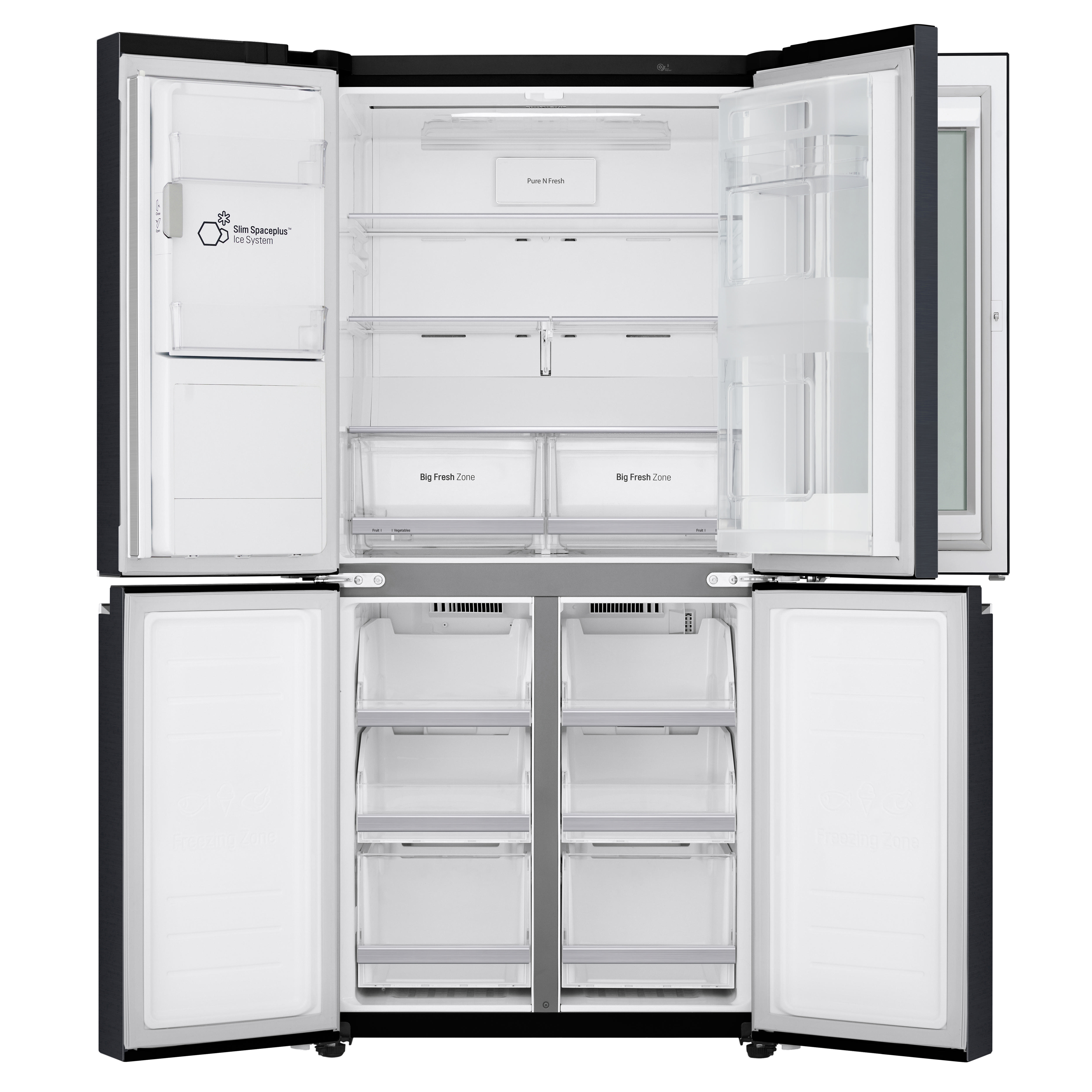 LG GMX844MCKV French Door Kühlgefrierkombination (508 l, F, 1787 mm hoch, Matt Black Stainless)