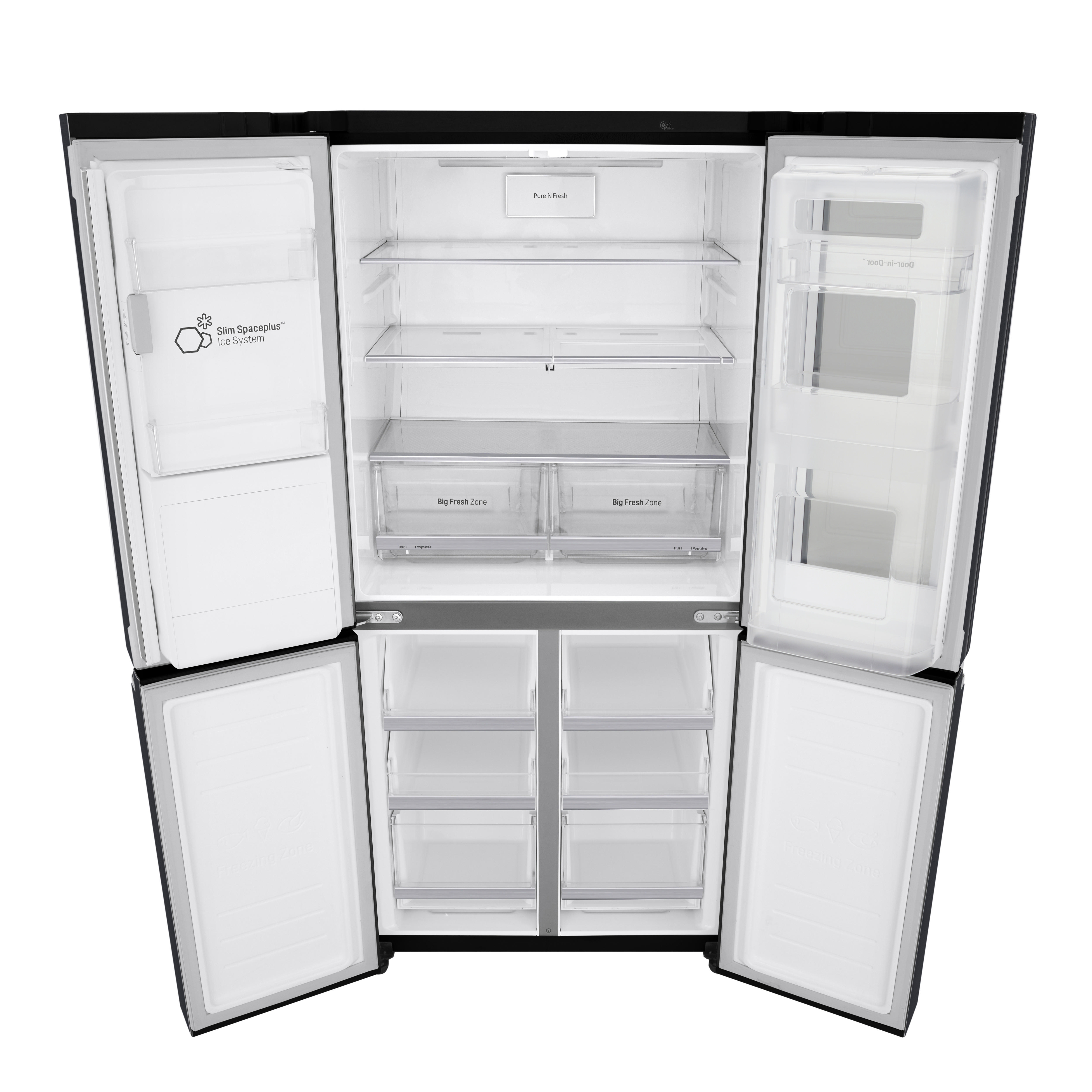LG GMX844MCKV French Door Kühlgefrierkombination (508 l, F, 1787 mm hoch, Matt Black Stainless)