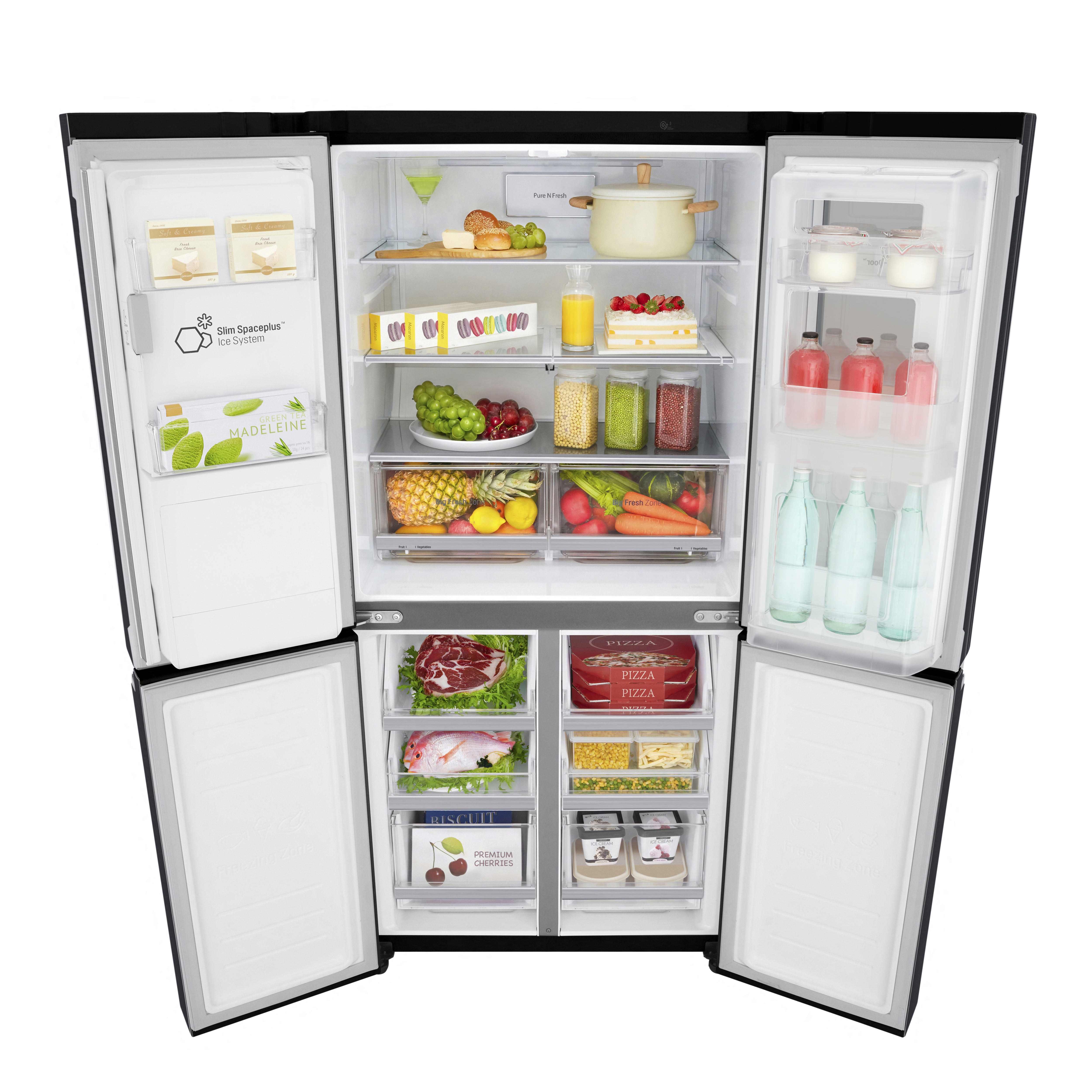 LG GMX844MCKV French Door Kühlgefrierkombination (508 l, F, 1787 mm hoch, Matt Black Stainless)
