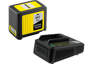 KÄRCHER Starter Kit Battery Power 36/50 - Batteria sostituibile e caricabatterie rapido (Nero/Giallo)