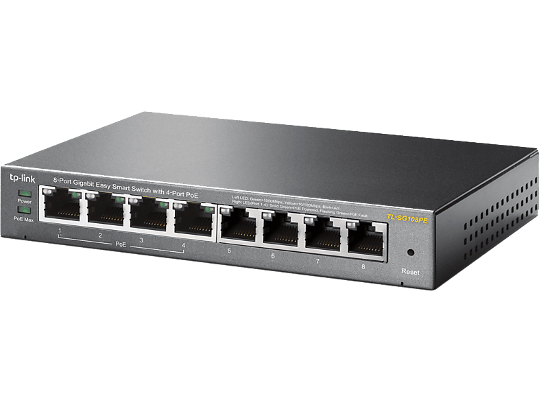 Tp-link Tl-sg108pe 8-poort Gigabit Easy Smart Switch Met 4-poort Poe Igmp Snooping Poe-switch