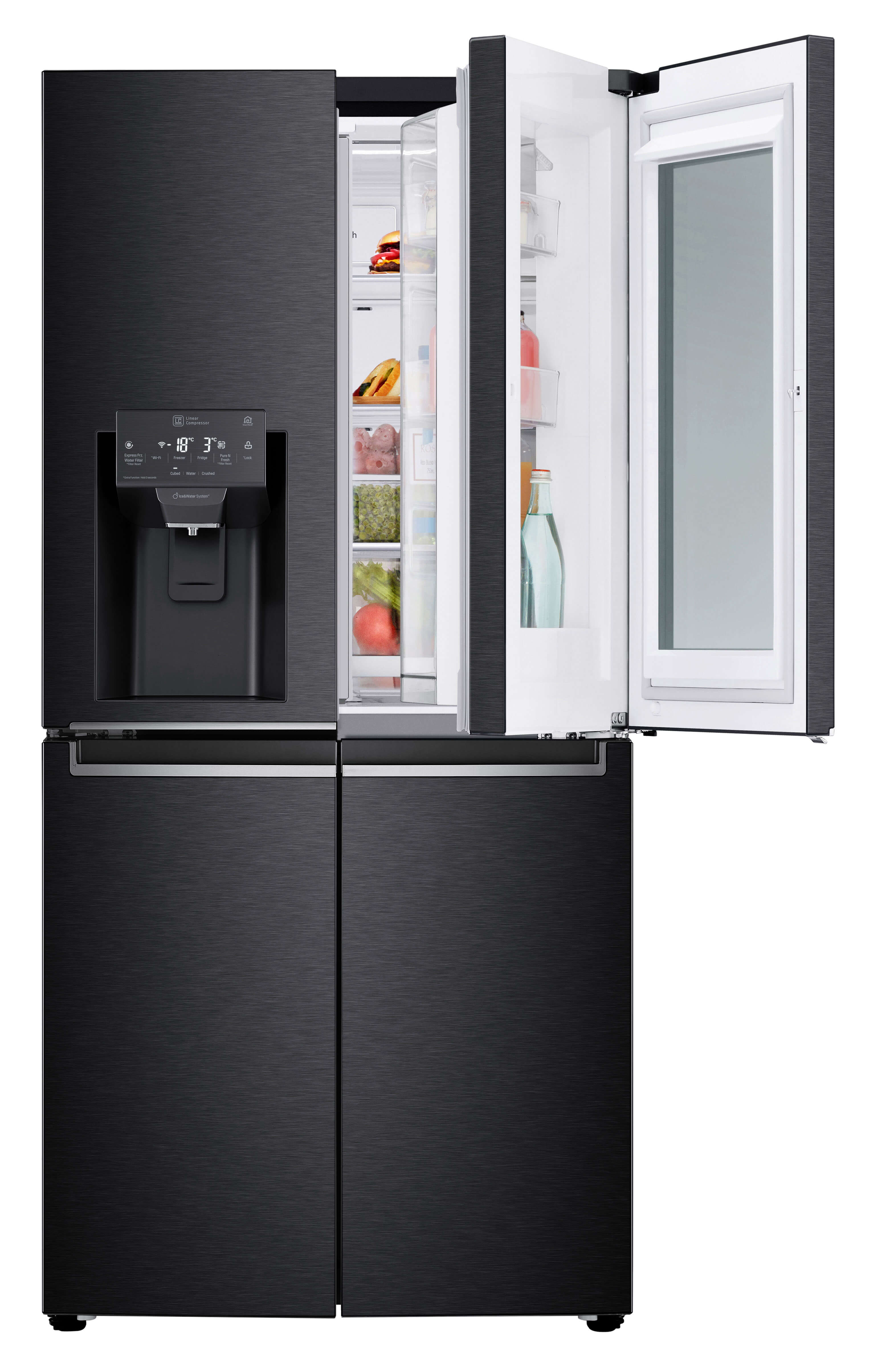 LG GMX844MCKV French Door Kühlgefrierkombination (508 l, F, 1787 mm hoch, Matt Black Stainless)