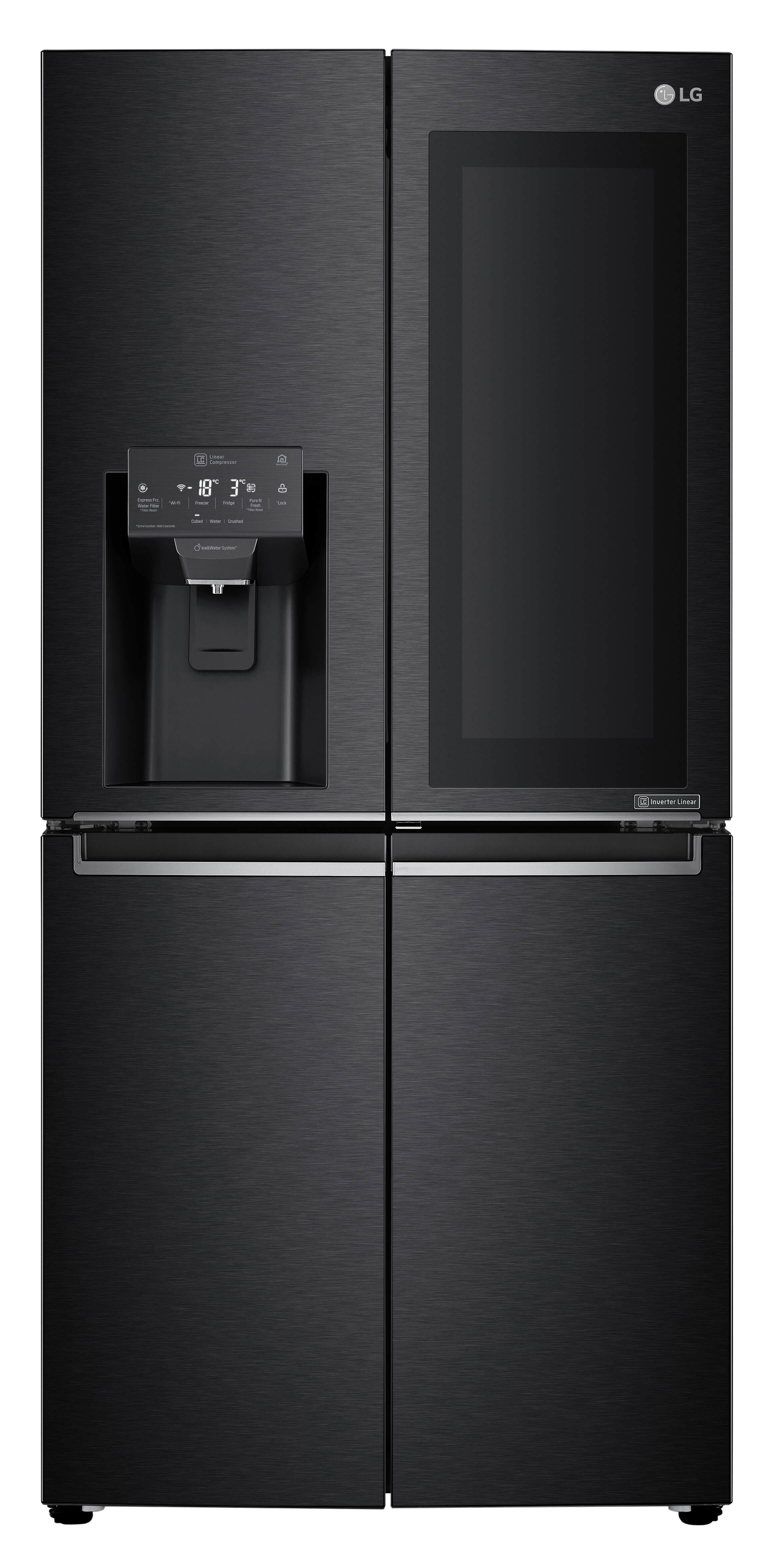LG GMX844MCKV French Door Kühlgefrierkombination (508 l, F, 1787 mm hoch, Matt Black Stainless)