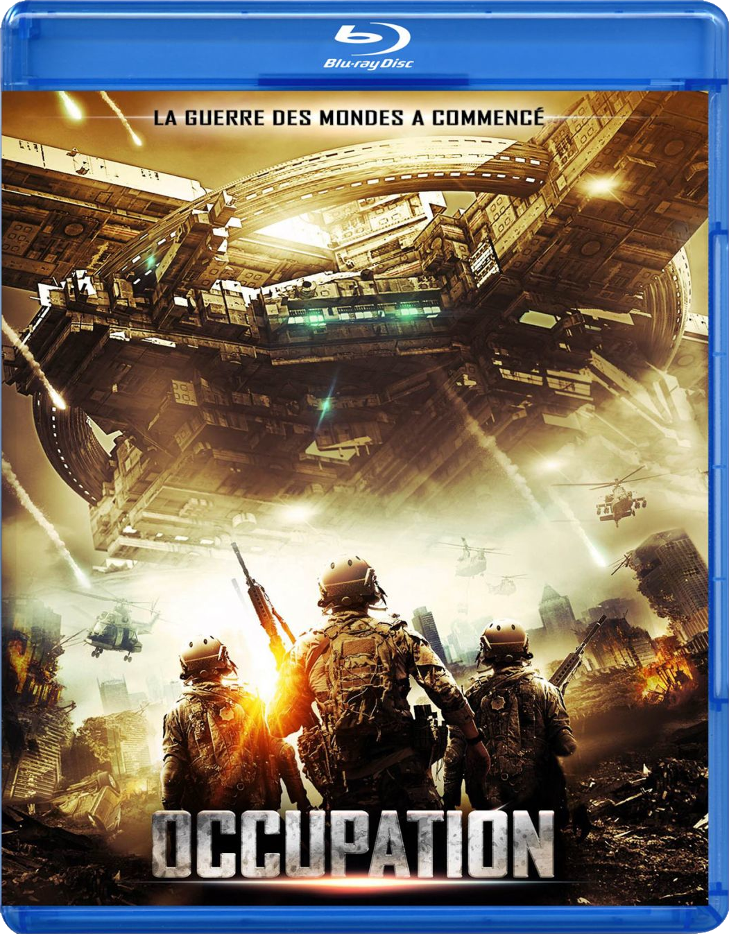 Couverture du film "Occupation" dans un étui bleu.