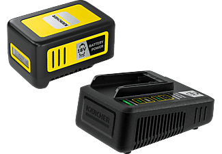 KÄRCHER Starter Kit Battery Power 18/50 - Batteria sostituibile e caricabatterie rapido (Nero/Giallo)