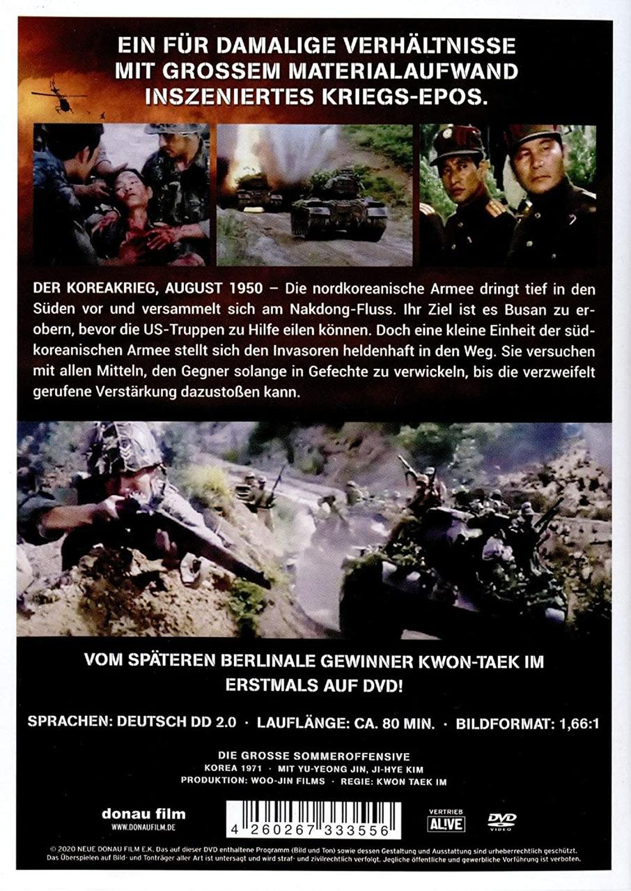 Rückseite einer DVD-Hülle mit Text und Bildern.