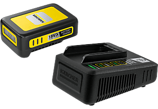 KÄRCHER Starter Kit Battery Power 18/25 - Batteria sostituibile e caricabatterie rapido (Nero/Giallo)