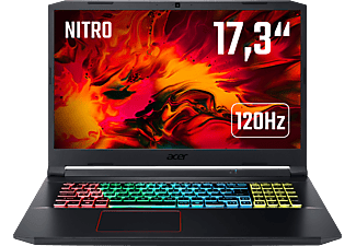 ACER Nitro 5 (AN517-52-71VP) 120 Hz Display & RGB Tastaturbeleuchtung, Gaming Notebook mit 17,3 Zoll Display, Intel® Core™ i7 Prozessor, 16 GB RAM, 512 GB SSD, GeForce RTX 2060, Schwarz/Rot