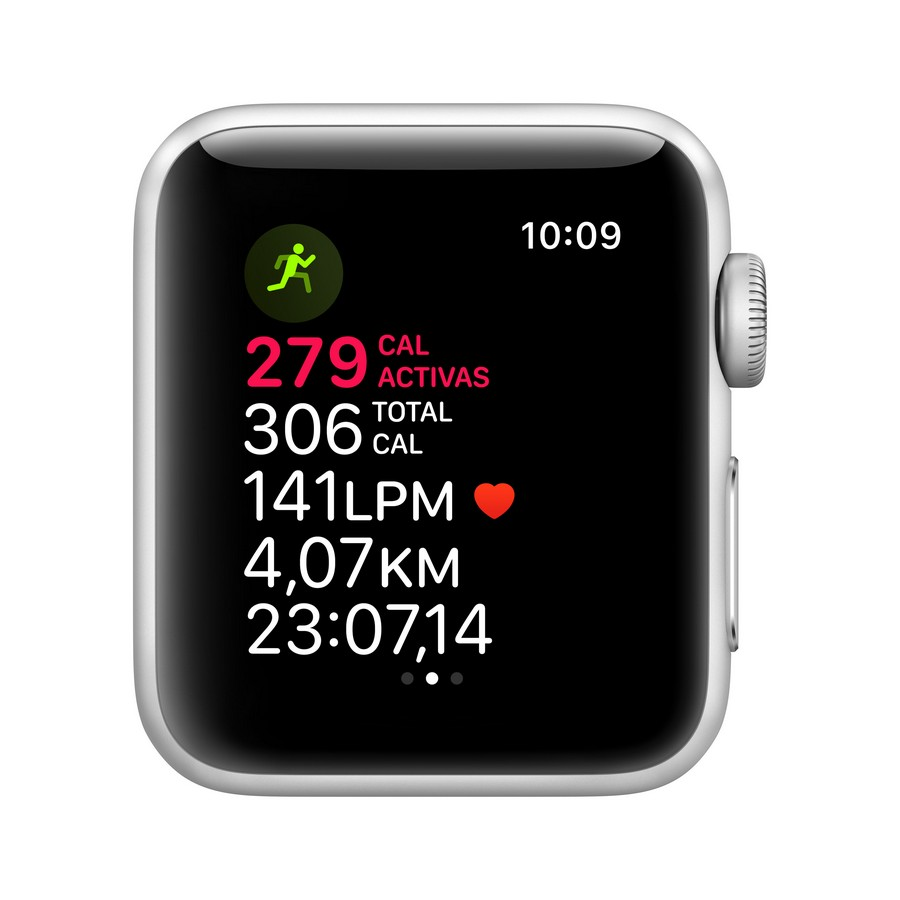 Apple Watch Series 3 GPS+CELL, 38 mm, Caja de Aluminio Plata, Correa Deportiva, Blanco