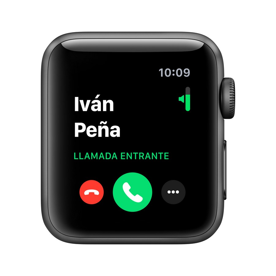 Apple Watch mostrando llamada entrante de Iván Peña.