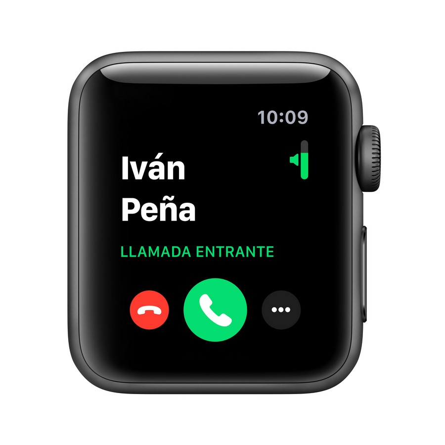 Apple Watch Nike Series 3, GPS, 38 mm, Caja de Aluminio, Correa Deportiva Nike, Antracita/Negra
