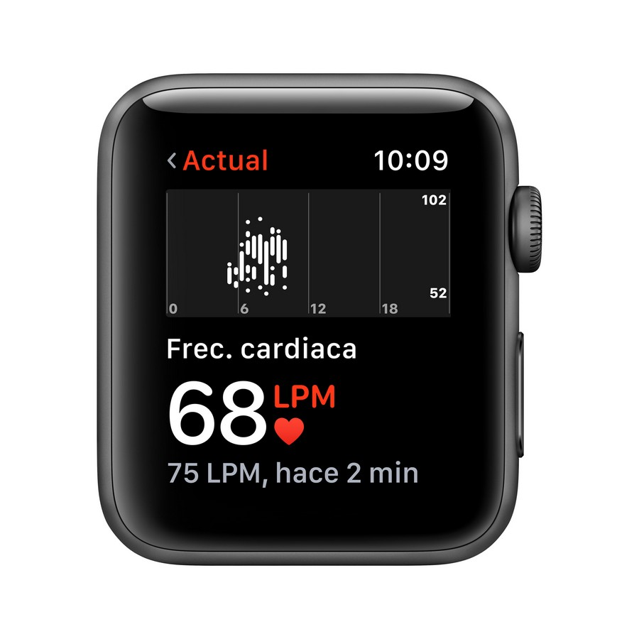Apple Watch Nike Series 3 GPS, 42 mm, OLED, 8 GB, WiFi, Antracita/Negro