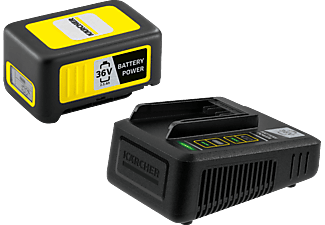 KÄRCHER Kit de démarrage Battery Power 36/25 - Batterie interchangeable et chargeur rapide (Noir/Jaune)