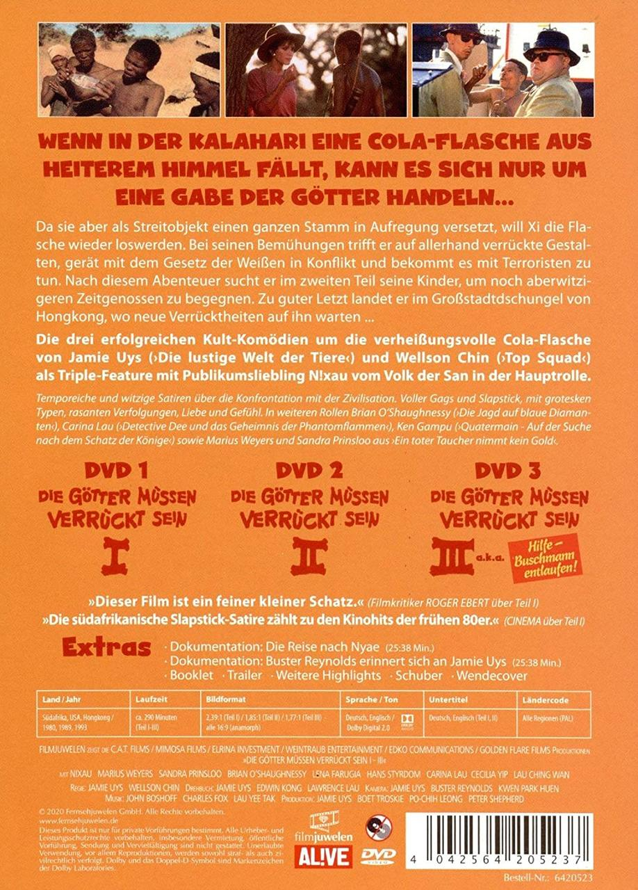 Rückseite einer DVD-Hülle auf Deutsch, mit Filmtitel, Credits und einer Zusammenfassung.