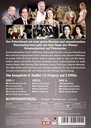 DVD-Hülle mit Text und Bildern von Menschen und einem Hund.