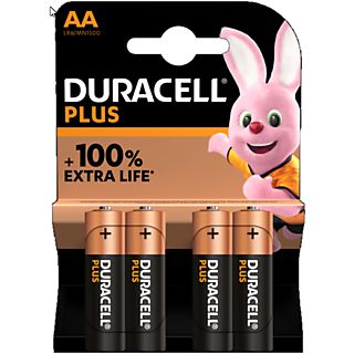 DURACELL Piles AA Alcalines Plus Pack 4 (5000394140851)