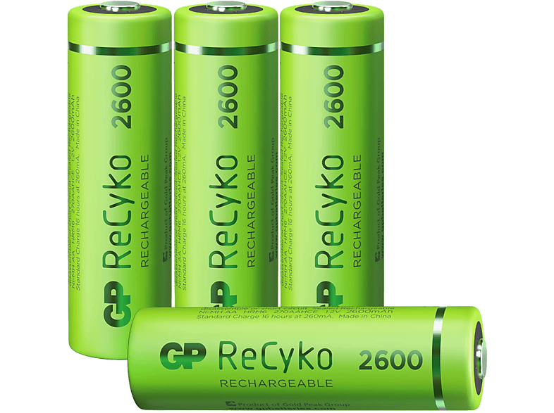 GP Batteries Herlaadbare Aa-batterijen Recyko 2600 Mah 4 Stuks (gp270aahce-2wb4)