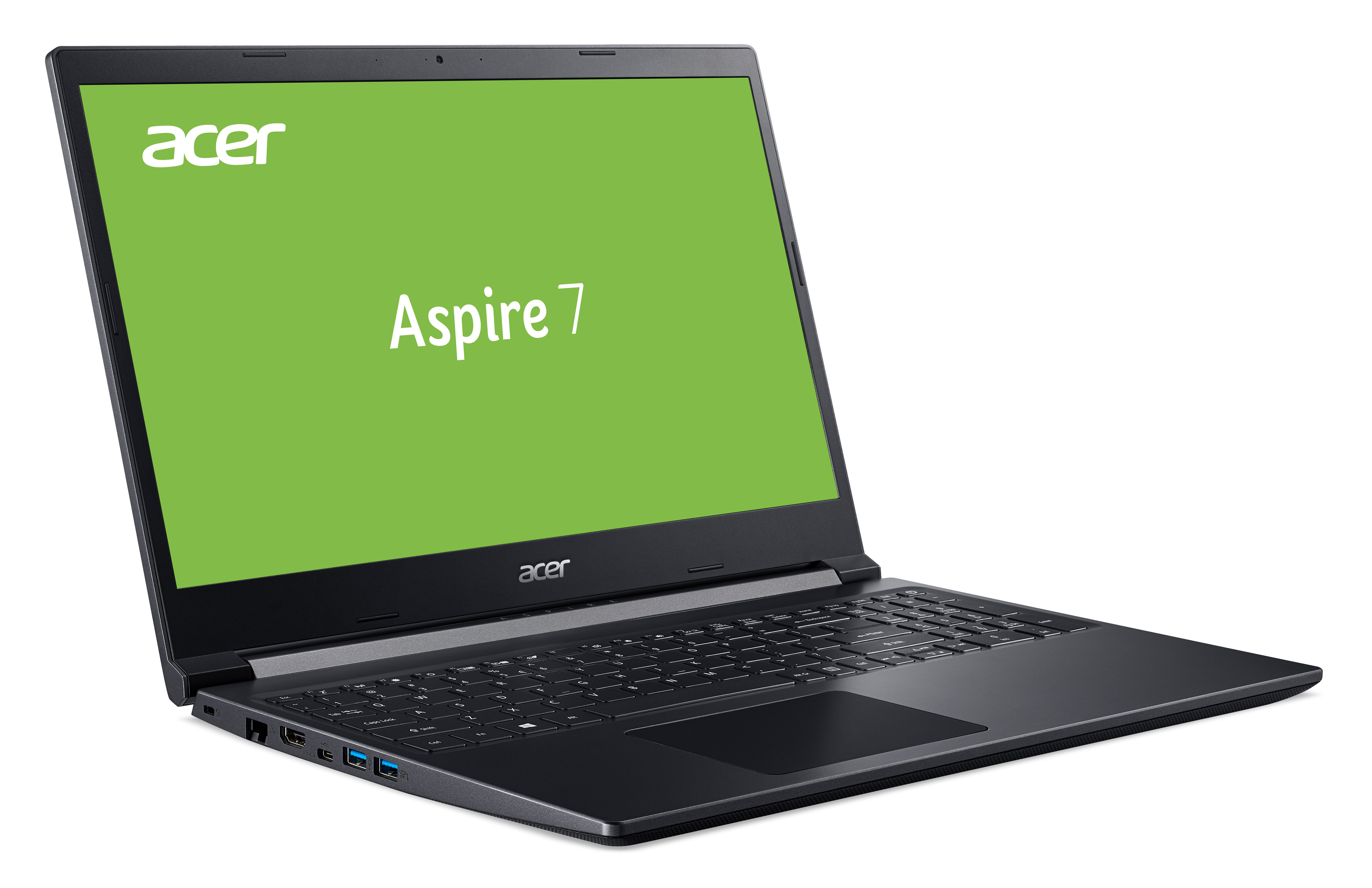 8 i5 GeForce ACER Tastaturbeleuchtung, 1650, RAM, 7 512 Charcoal (A715-75G-58WE) Aspire Zoll 15,6 Intel® Prozessor, Core™ GTX Display, GB mit GB SSD, Notebook Black