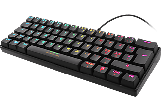 DELTACO GAMING mini mekaniskt tangentbord, 60% PAN-Nordisk Layout, RGB, bruna brytare - Svart
