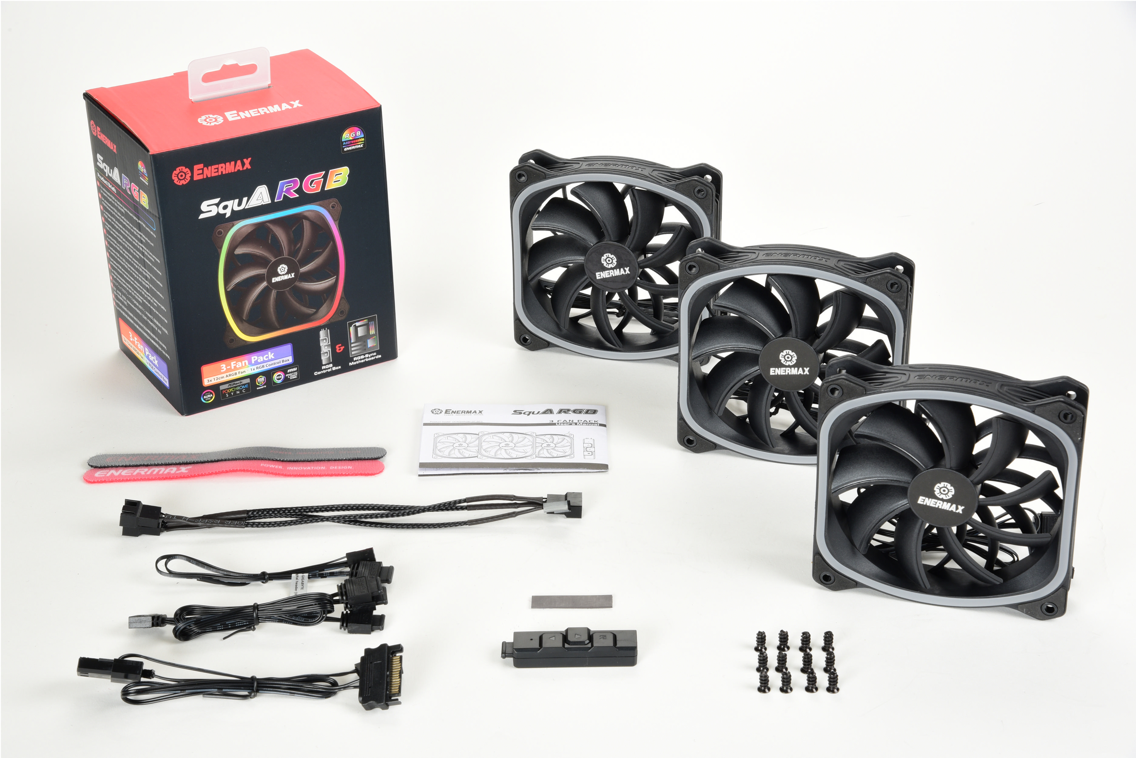 ENERMAX SquA RGB 120 mm ARGB 3er Pack Gehäuselüfter