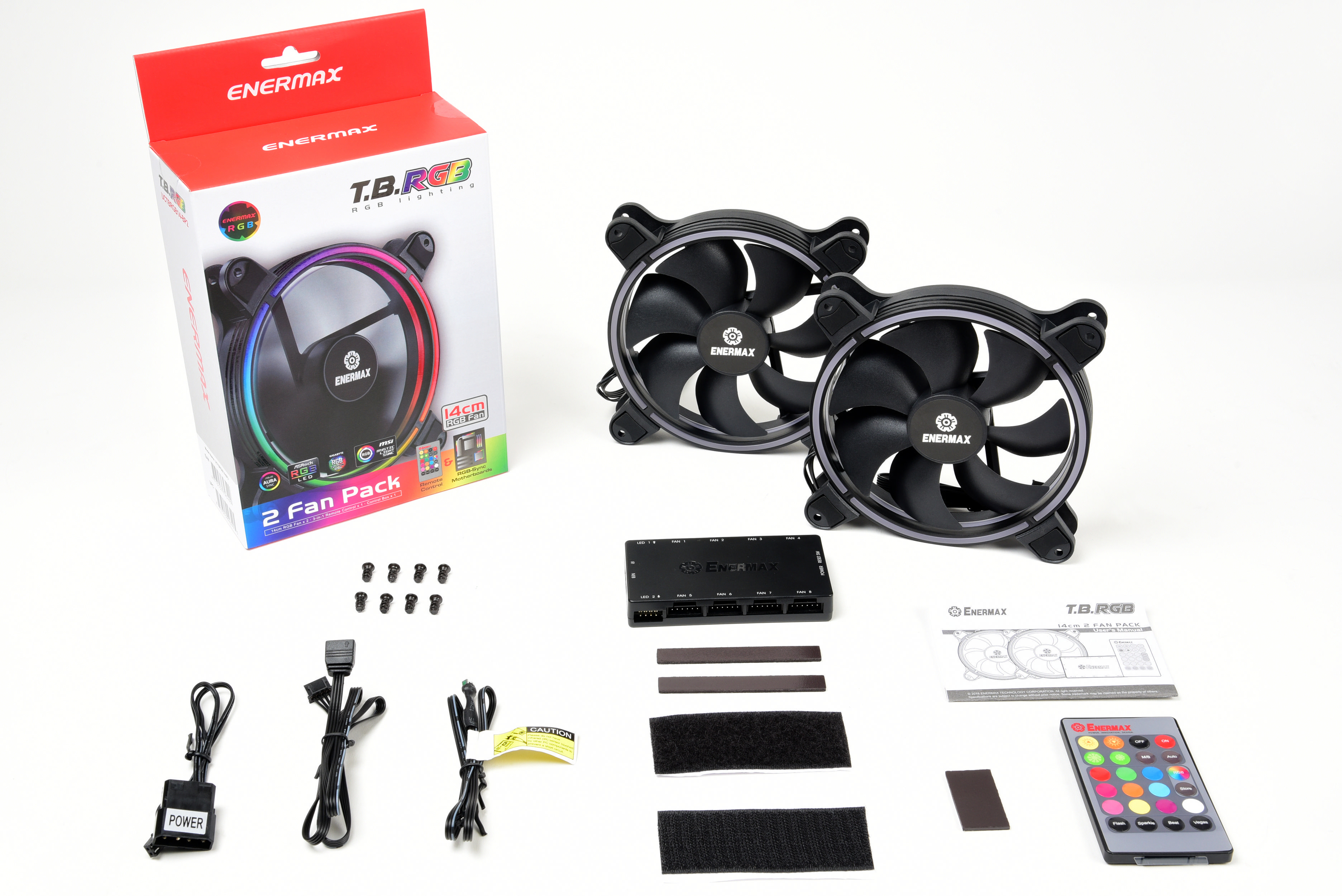 ENERMAX T.B.RGB 140 mm RGB 2er Pack Gehäuselüfter