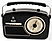 GPO Retro Rydell 4 sávos rádió, fekete