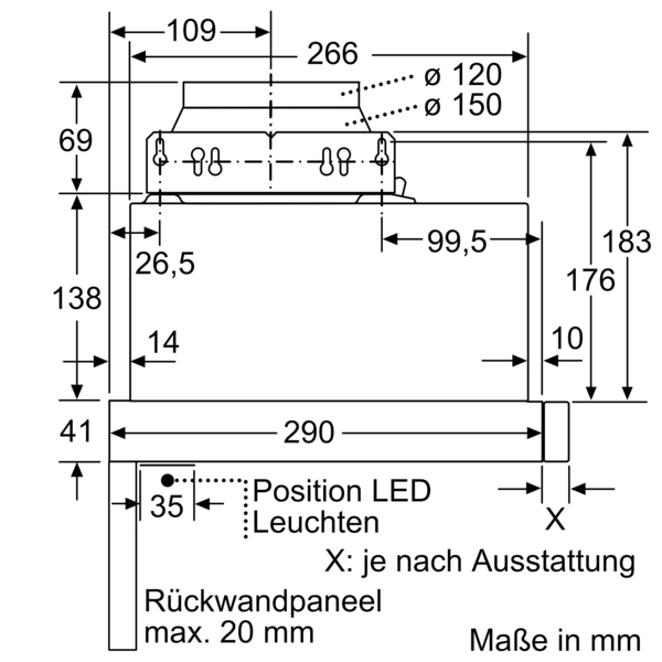 Ein dunkelgraues Bedienfeld eines Geschirrspülers wird gezeigt.