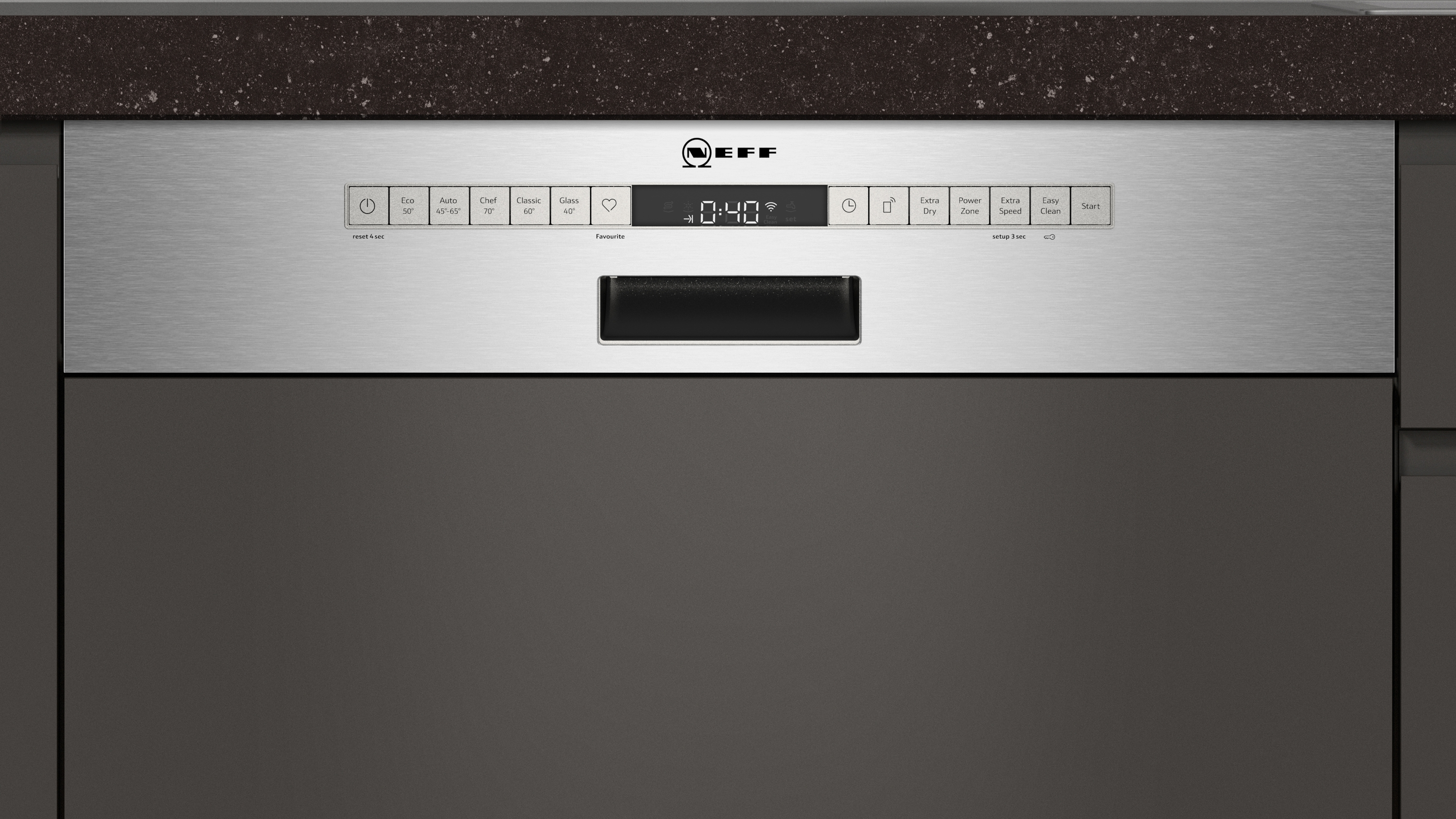 NEFF S245HAS29E N 50 Geschirrspüler (teilintegrierbar, 598 mm breit, 44 dB (A), D)
