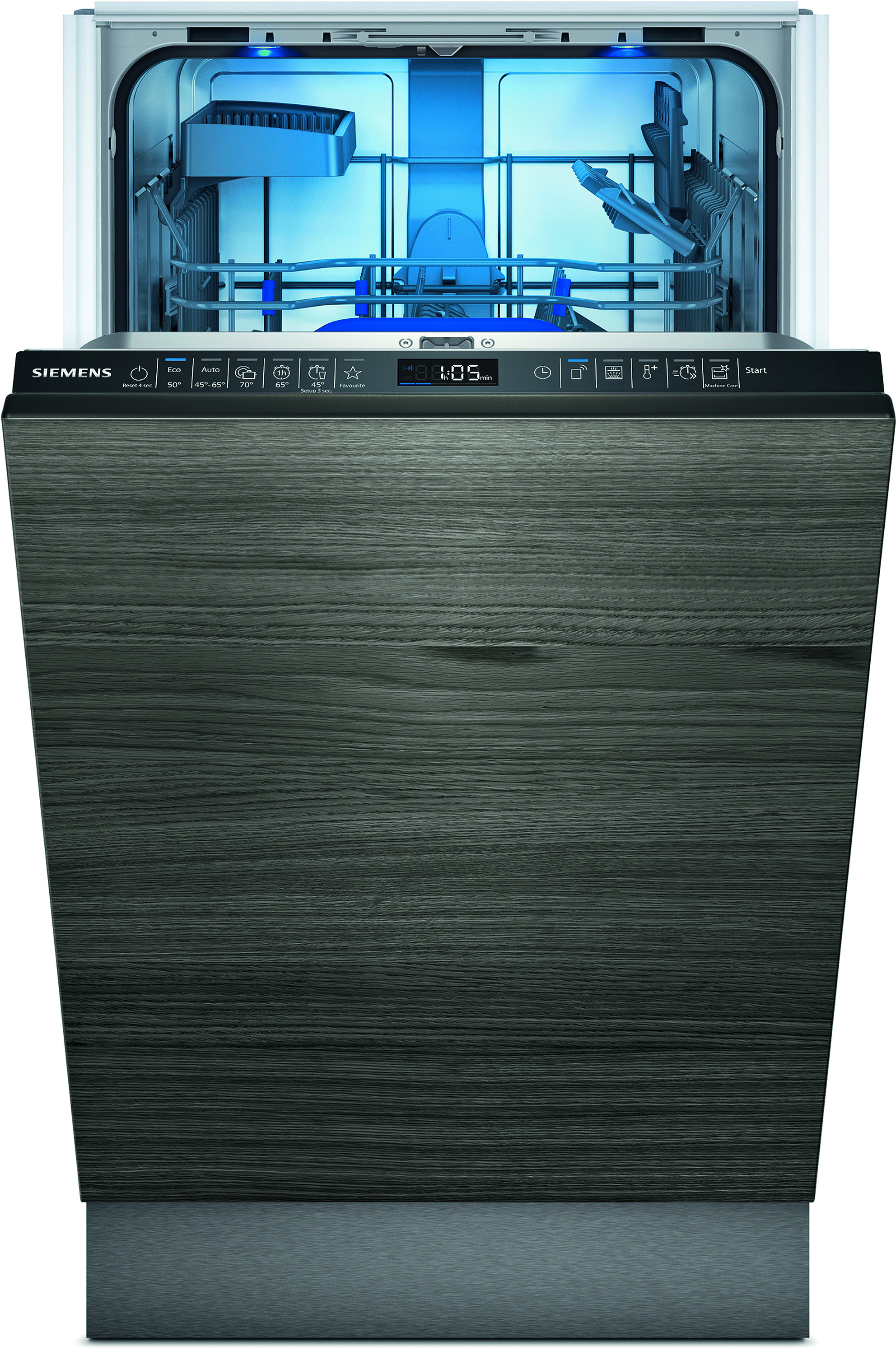 SIEMENS SR85EX09KE iQ500 Geschirrspüler (vollintegrierbar, 448 mm breit, 44 dB (A), D)