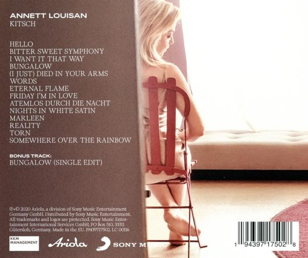 Rückseite des Albums 'Kitsch' von Annett Louisan, mit Trackliste.