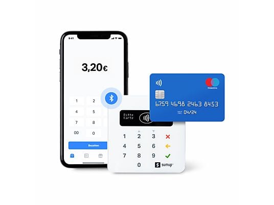 SUMUP Air Kartenterminal - Zahlungen akzeptieren ohne Fixkosten, für EC und Kreditk. / iOS & Android