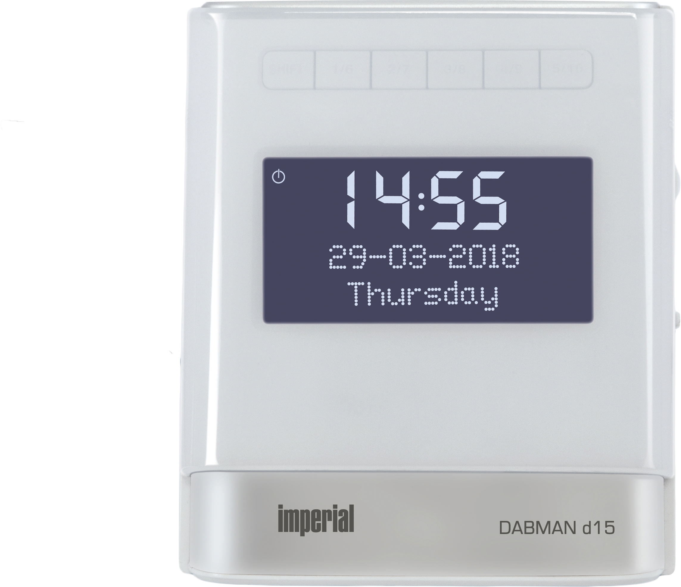 IMPERIAL DABMAN D15 DAB+ Radiowecker, DAB+ / UKW, DAB, DAB+, AM, FM, Weiß