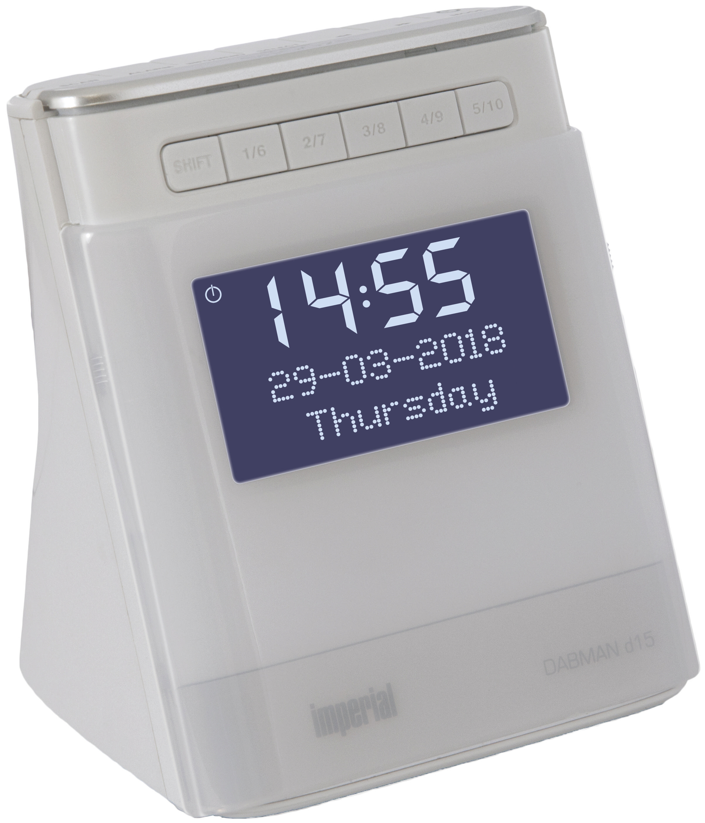 IMPERIAL DABMAN D15 DAB+ Radiowecker, DAB+ / UKW, DAB, DAB+, AM, FM, Weiß