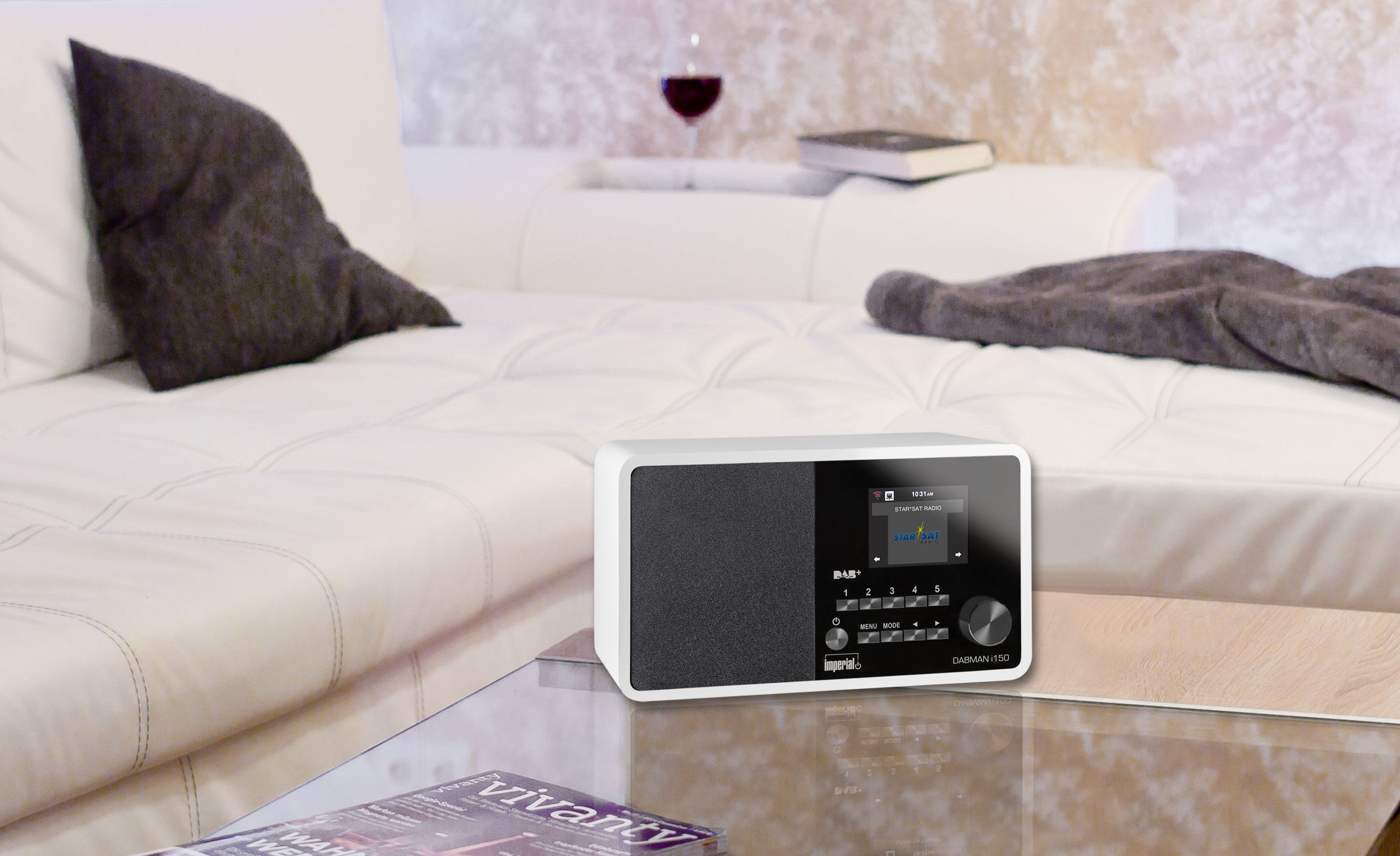 IMPERIAL DABMAN I150 DAB+ Radio, DAB, DAB+, AM, FM, Internet Radio, Weiß