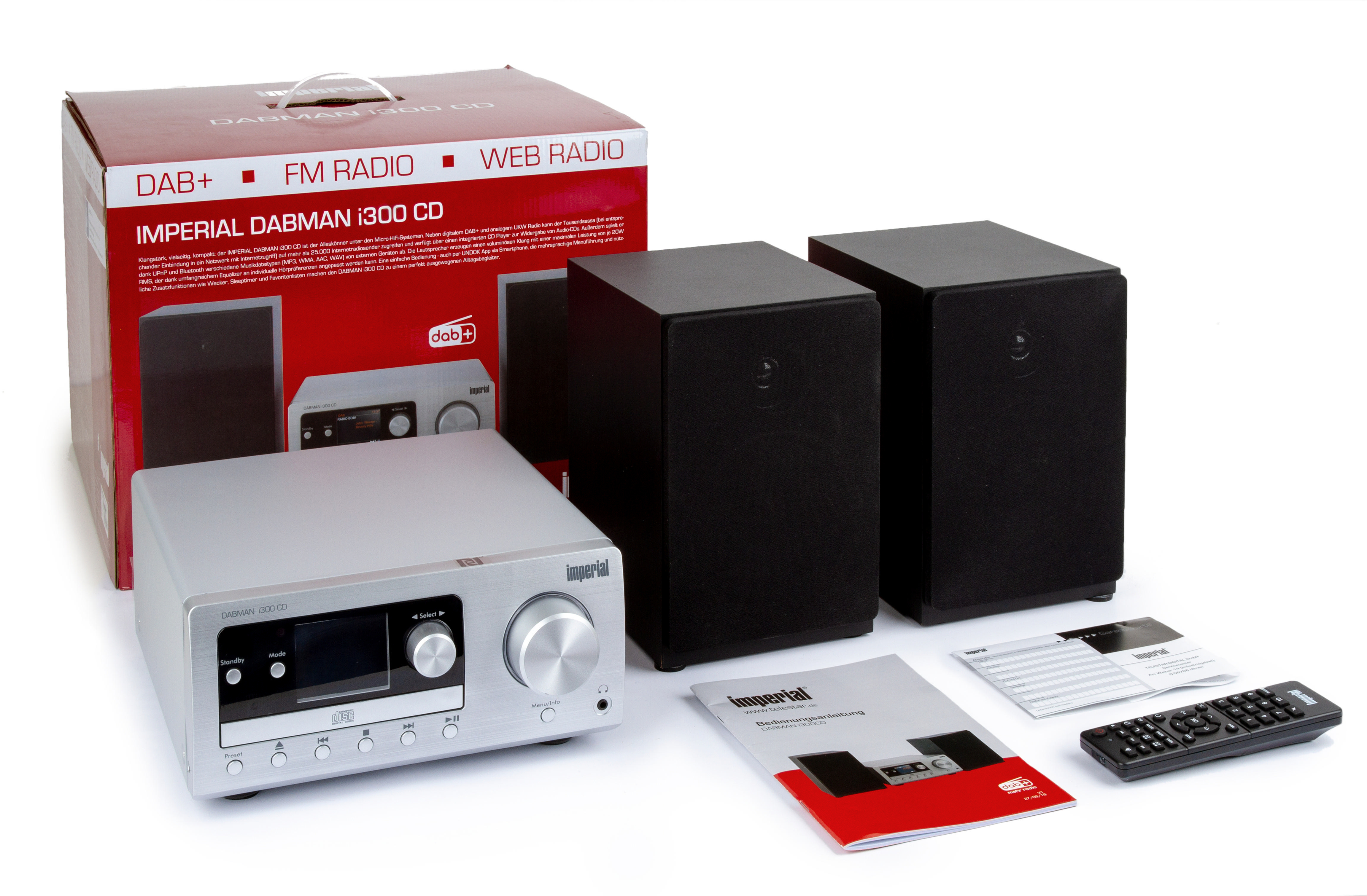 DABMAN IMPERIAL i300CD Kompaktanlage (Schwarz/Silber)