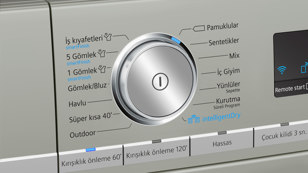 SIEMENS WT47XK8XTR A++ Enerji Sınıfı 9kg Isı Pompalı Kurutma Makinesi Gümüş