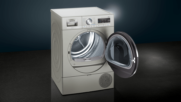 SIEMENS WT47XK8XTR A++ Enerji Sınıfı 9kg Isı Pompalı Kurutma Makinesi Gümüş
