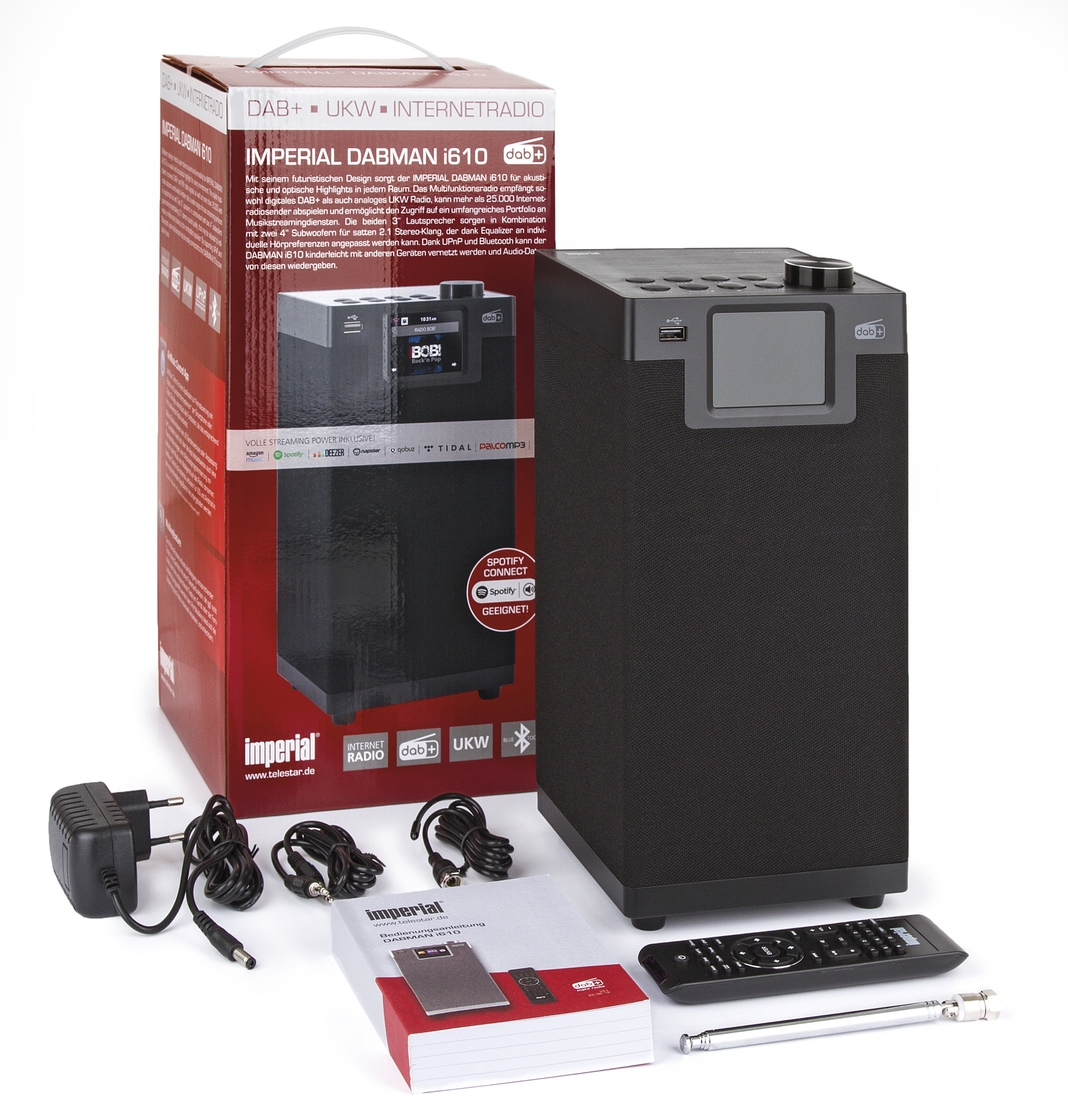 IMPERIAL DABMAN I610 Internetradio, Internet / DAB+ / UKW, DAB+, DAB, AM, FM, Bluetooth, Schwarz